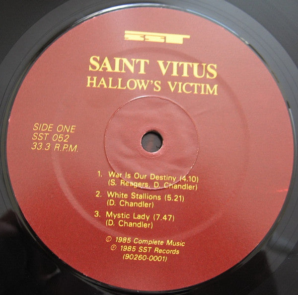 Saint Vitus : Hallow's Victim (LP, Album, RE)