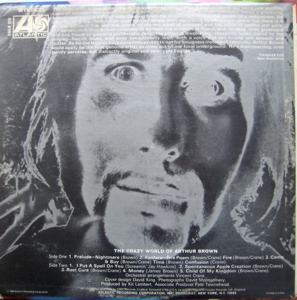The Crazy World Of Arthur Brown : The Crazy World Of Arthur Brown (LP, Album, MO )
