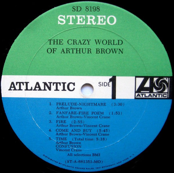 The Crazy World Of Arthur Brown : The Crazy World Of Arthur Brown (LP, Album, MO )