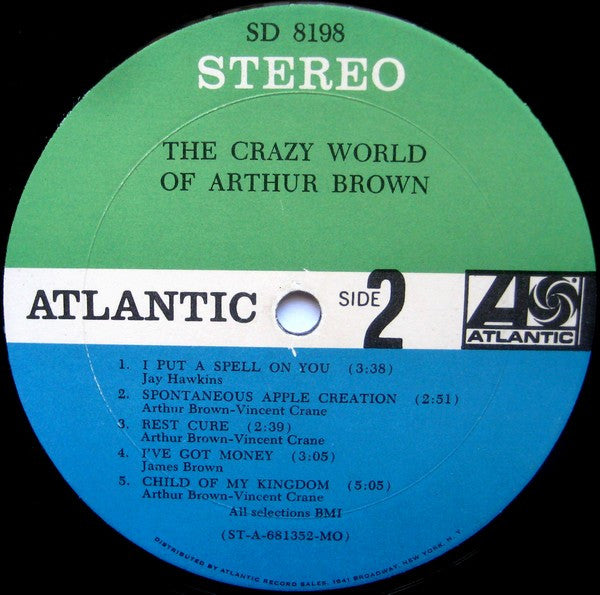The Crazy World Of Arthur Brown : The Crazy World Of Arthur Brown (LP, Album, MO )