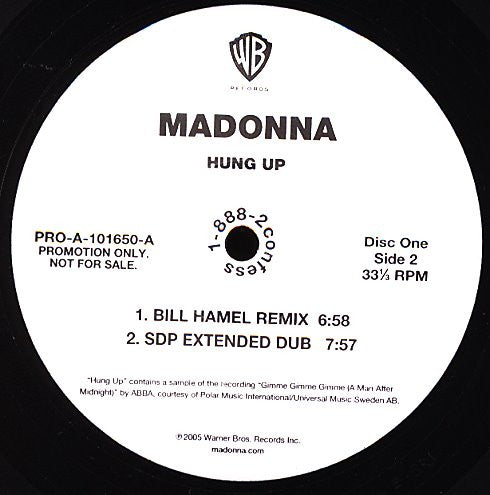 Madonna : Hung Up (2x12", Promo)