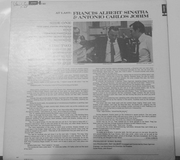Francis Albert Sinatra* & Antonio Carlos Jobim : Francis Albert Sinatra & Antonio Carlos Jobim (LP, Album)