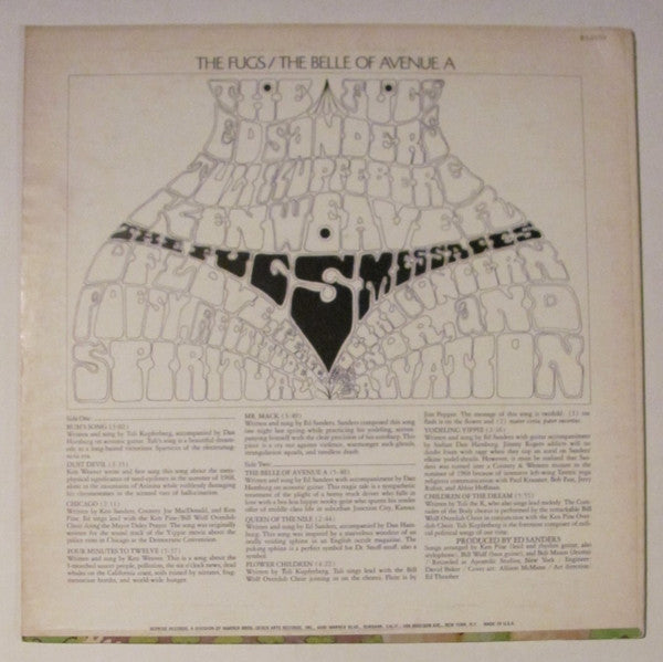 The Fugs : The Belle Of Avenue A (LP, Album, Promo)