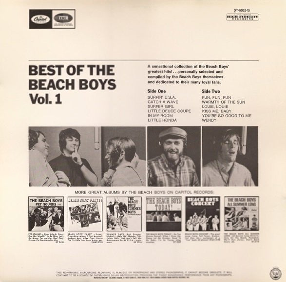 The Beach Boys : Best Of The Beach Boys (LP, Comp, Mono, Club, RE)