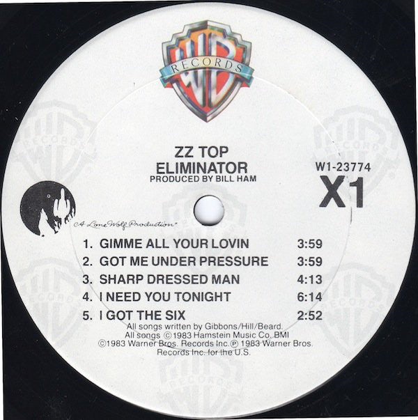 ZZ Top : Eliminator (LP, Album, Club, Car)