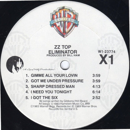 ZZ Top : Eliminator (LP, Album, Club, Car)