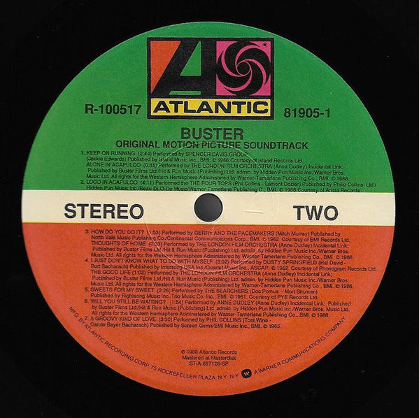 Various : Buster - Original Motion Picture Soundtrack (LP, Comp, Club, BMG)