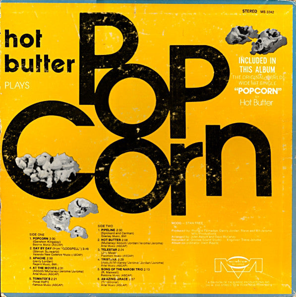 Hot Butter : Popcorn (LP, Album, Gim)