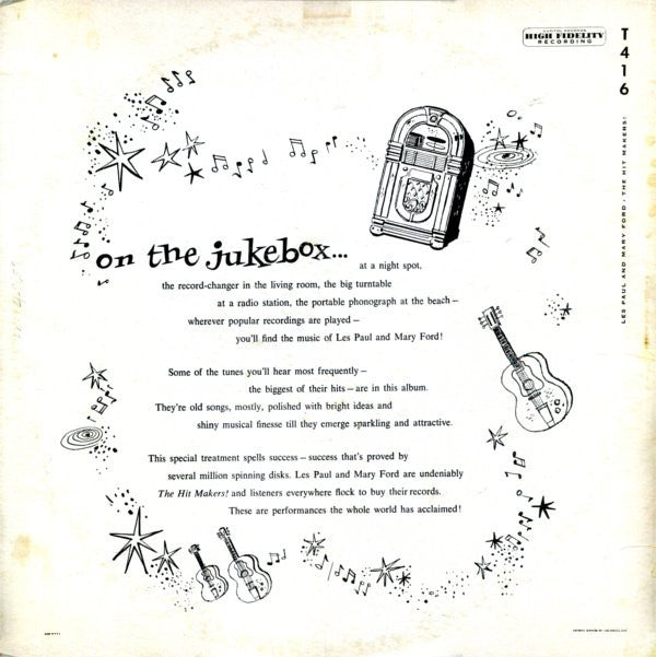 Les Paul & Mary Ford : The Hit Makers! (LP, Album, Mono, RE, Scr)