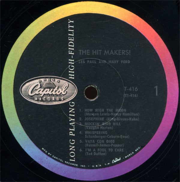 Les Paul & Mary Ford : The Hit Makers! (LP, Album, Mono, RE, Scr)
