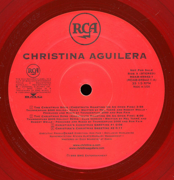 Christina Aguilera : The Christmas Song (Chestnuts Roasting On An Open Fire) (12", Promo, Red)