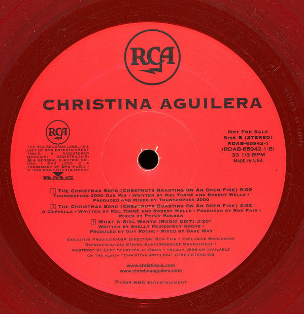 Christina Aguilera : The Christmas Song (Chestnuts Roasting On An Open Fire) (12", Promo, Red)