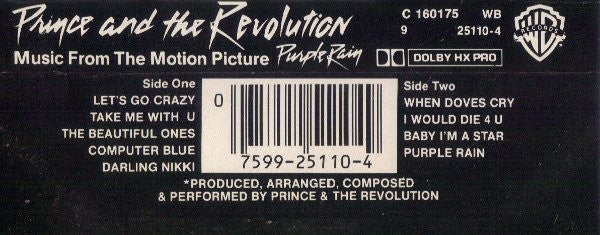 Prince And The Revolution : Purple Rain (Cass, Album, Club)