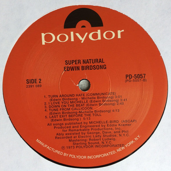 Edwin Birdsong : Super Natural (LP, Album, RE, Rai)