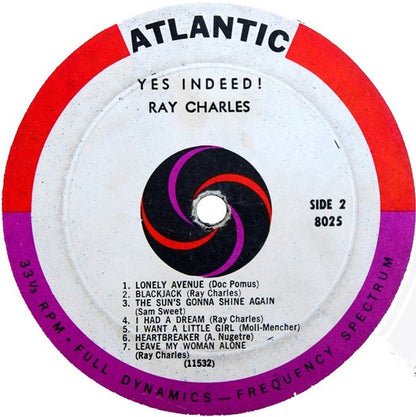 Ray Charles : Yes Indeed! (LP, Album, Mono, RP)