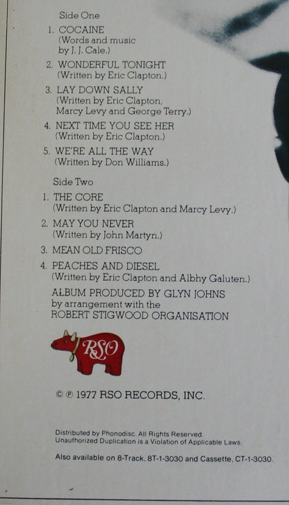 Eric Clapton : Slowhand (LP, Album, Ric)