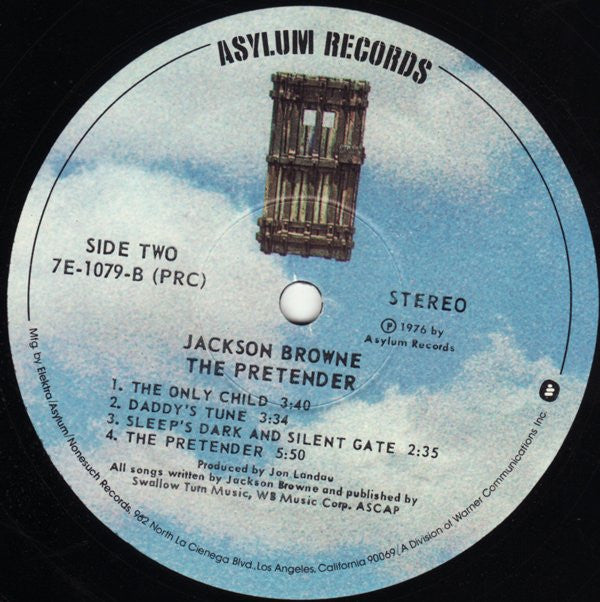 Jackson Browne : The Pretender (LP, Album, PRC)