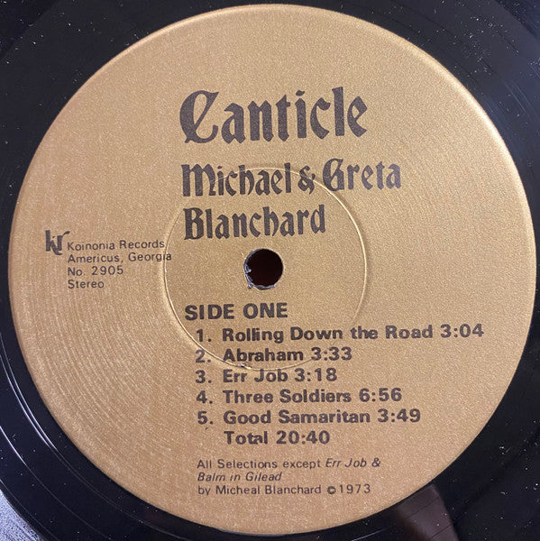 Michael* & Greta Blanchard : Canticle (LP, Album)
