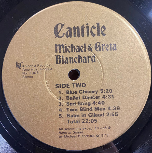 Michael* & Greta Blanchard : Canticle (LP, Album)