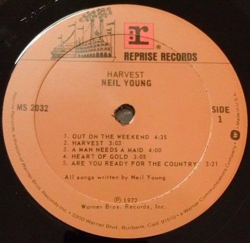 Neil Young : Harvest (LP, Album, RP)