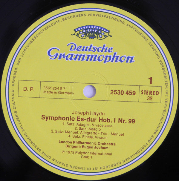 Joseph Haydn – London Philharmonic Orchestra · Eugen Jochum : Symphonien Nr. 99 · Nr. 100 „Militär-Symphonie” (LP)