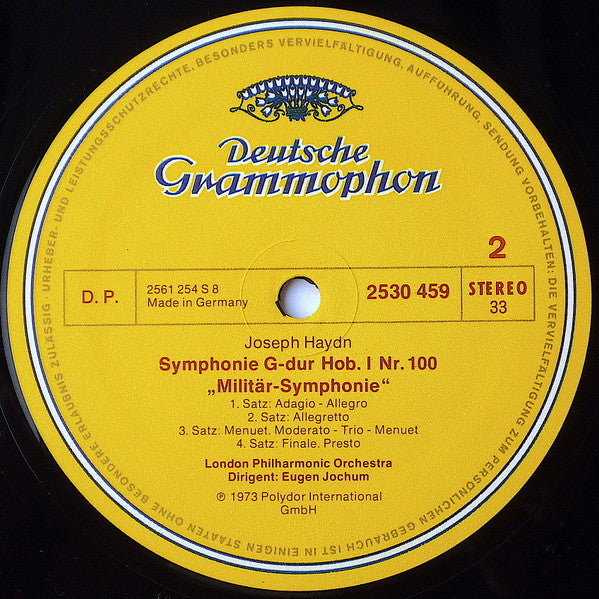 Joseph Haydn – London Philharmonic Orchestra · Eugen Jochum : Symphonien Nr. 99 · Nr. 100 „Militär-Symphonie” (LP)