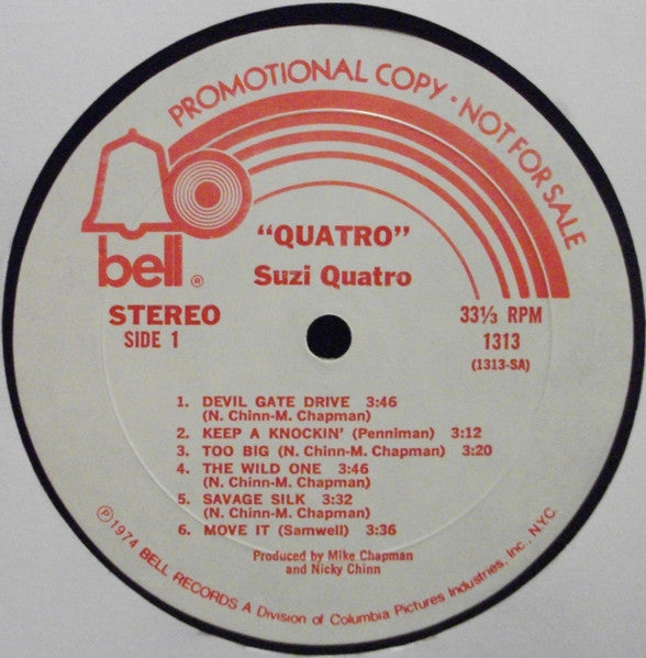 Suzi Quatro : Quatro (LP, Album, Promo, Mon)