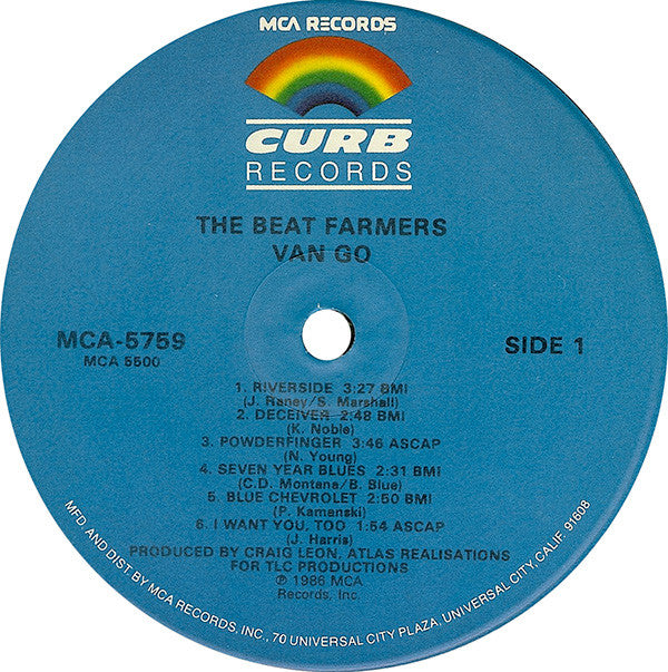 The Beat Farmers : Van Go (LP, Album, Glo)