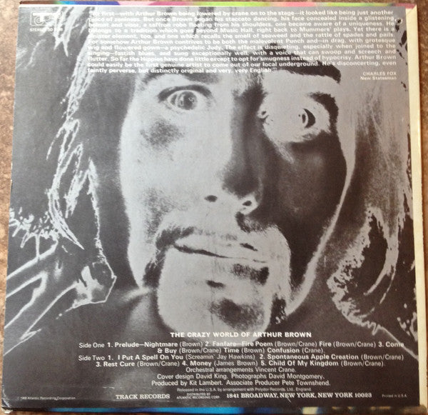 The Crazy World Of Arthur Brown : The Crazy World Of Arthur Brown (LP, Album, RE, CT )