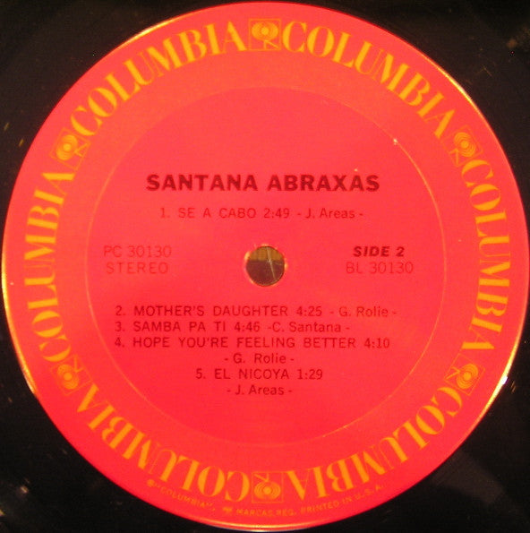 Santana : Abraxas (LP, Album, RE)