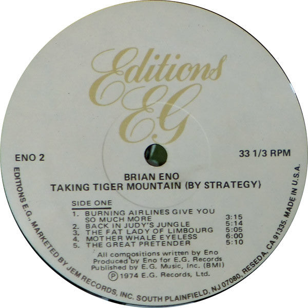 Eno* : Taking Tiger Mountain (By Strategy) (LP, Album, RE, Hub)