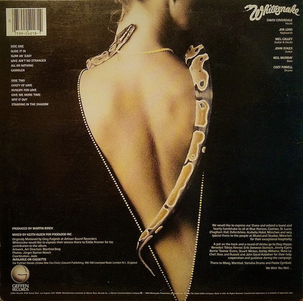 Whitesnake : Slide It In (LP, Album, Win)