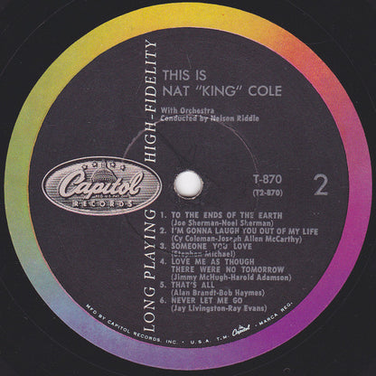 Nat "King" Cole* : This Is Nat "King" Cole (LP, Album, Comp, RE, Scr)