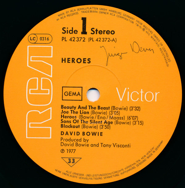 David Bowie : "Heroes" (LP, Album)