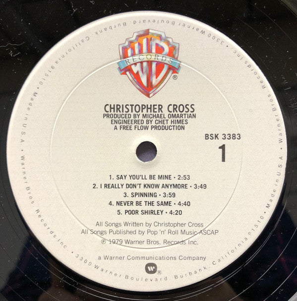 Christopher Cross : Christopher Cross (LP, Album, Club)