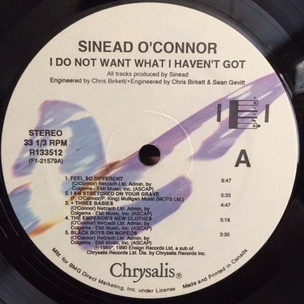 Sinéad O'Connor : I Do Not Want What I Haven't Got (LP, Album, Club)