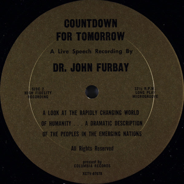 Dr. John Furbay : Count-down For Tomorrow (LP, Mono, RP)