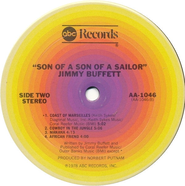 Jimmy Buffett : Son Of A Son Of A Sailor (LP, Album, Yel)