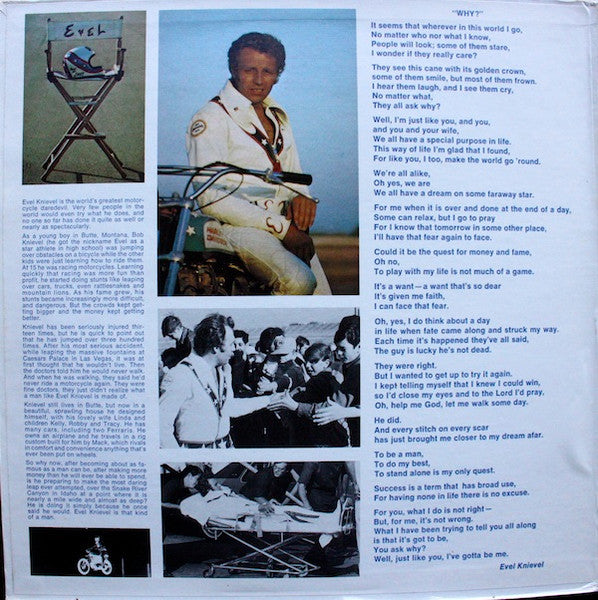 Evel Knievel : Evel Knievel (LP, Album, Pit)