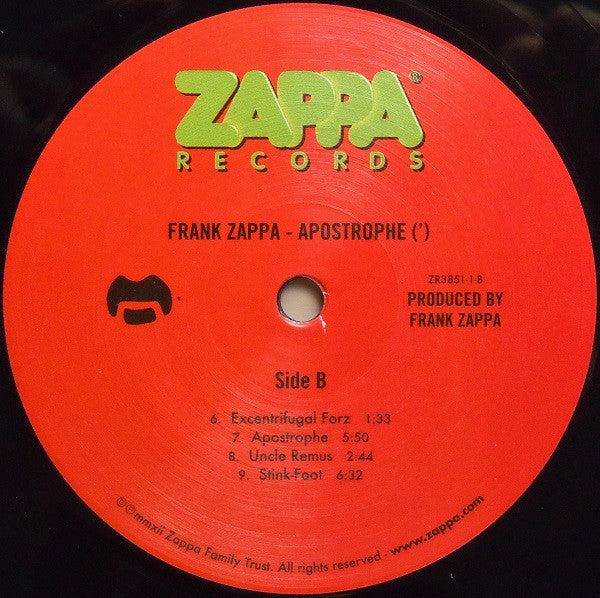 Frank Zappa : Apostrophe (') (LP, Album, RE, 180)