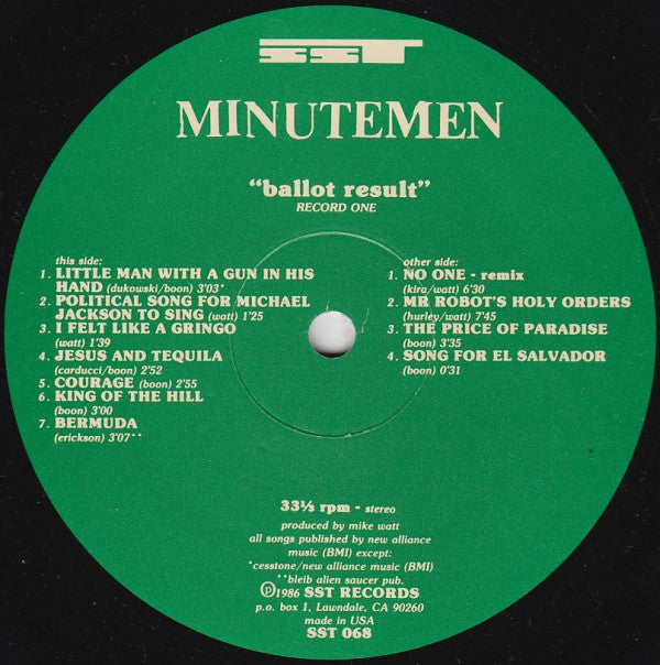Minutemen : Ballot Result (2xLP, Album)