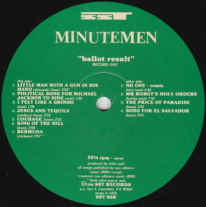 Minutemen : Ballot Result (2xLP, Album)