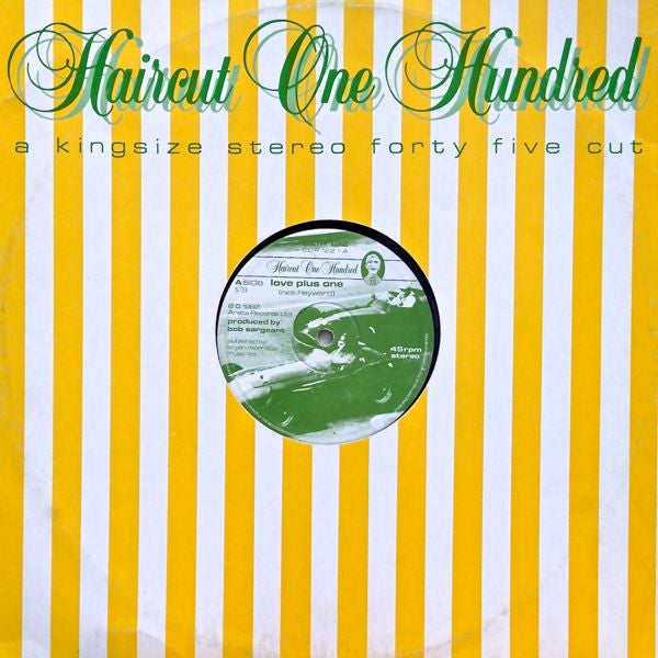 Haircut One Hundred : Love Plus One (12", Single)