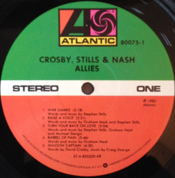 Crosby, Stills & Nash : Allies (LP, Album, All)
