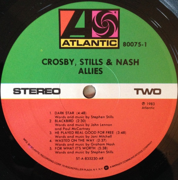 Crosby, Stills & Nash : Allies (LP, Album, All)