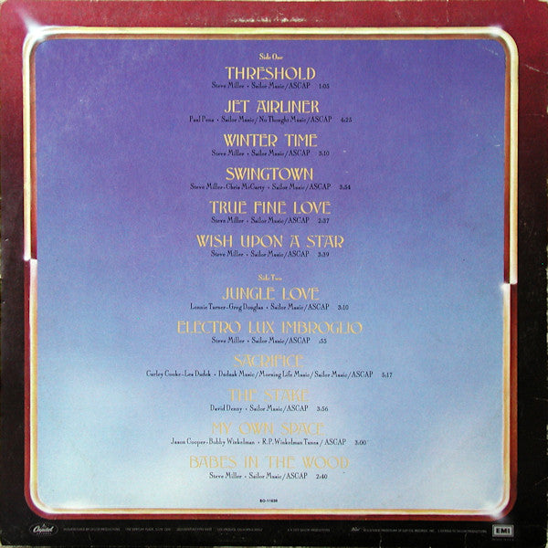 The Steve Miller Band* : Book Of Dreams (LP, Album, Win)