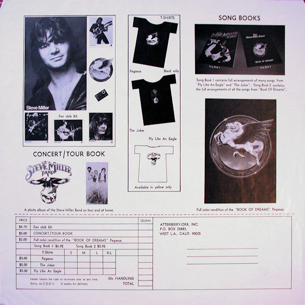 The Steve Miller Band* : Book Of Dreams (LP, Album, Win)