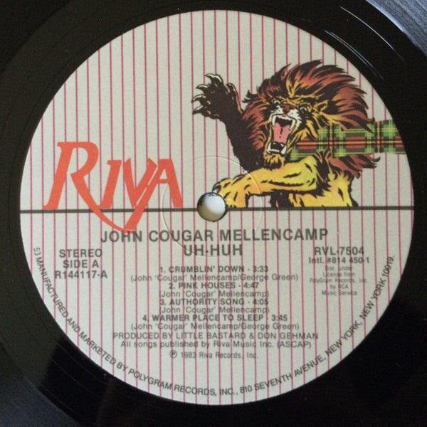 John Cougar Mellencamp : Uh-Huh (LP, Album, Club)