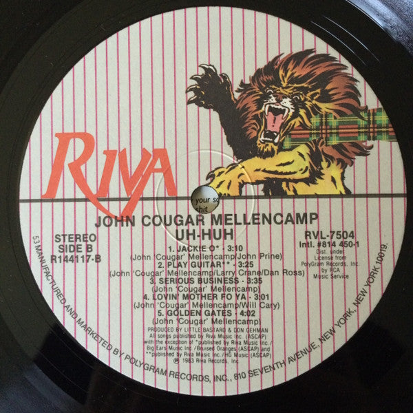 John Cougar Mellencamp : Uh-Huh (LP, Album, Club)