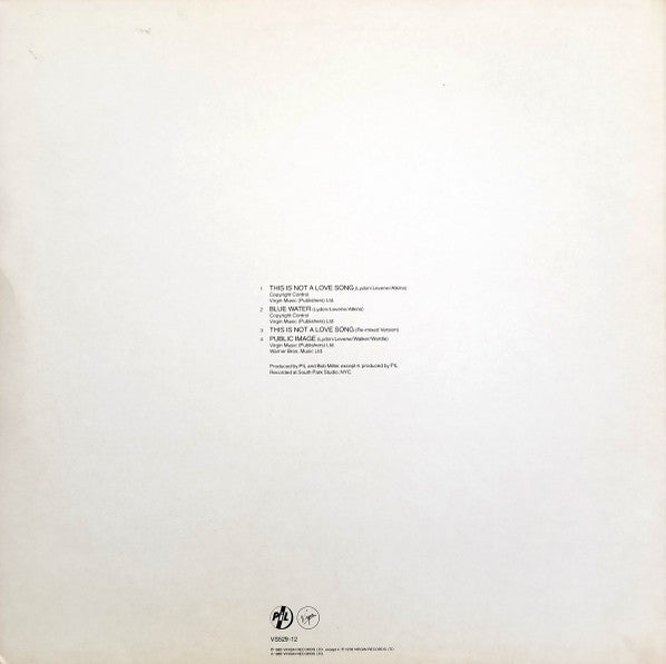 PiL* : This Is Not A Love Song (12", Single)